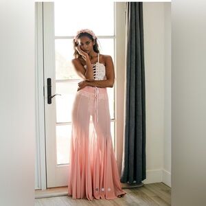 Free People Intimately Free Godet Girl Half Slip Skirt Blush Size M